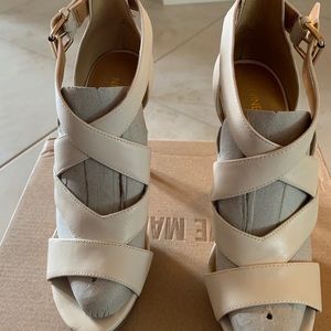 Nine West Bone color spike sandals